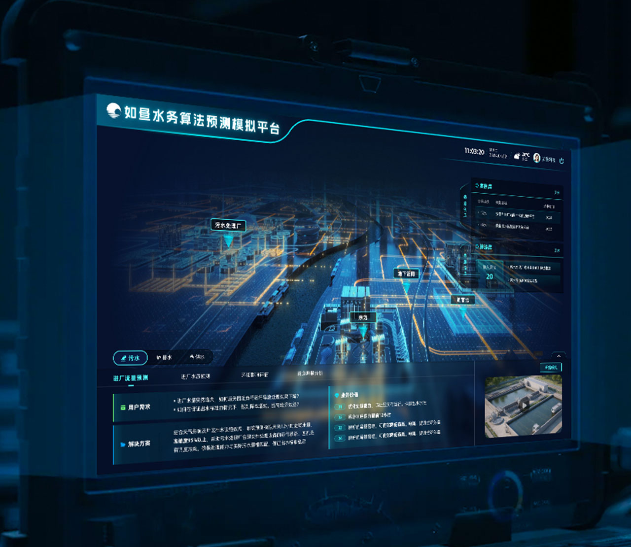 如昼科技智能体定制项目展示图，显示企业智能决策系统界面